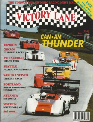 VICTORY LANE 1992 SEPT - THE VINTAGE & HISTORIC RACING NEWS MAGAZINE